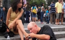 Public Foot Worship In New York City