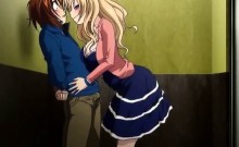 Blonde Horny Anime Hottie Teasing Cock With A Blowjob