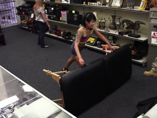 Teens Asian gets her tight pussy fed to the shop owner