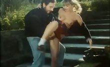 The gardener won't let the hot cheerleader pass without sex!