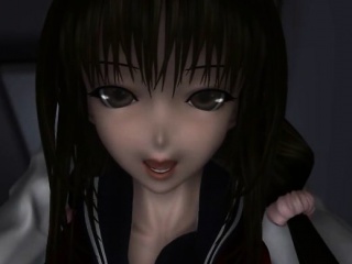 Japanese 3D futanari schoolgirl