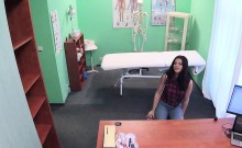 Doctor Helps Brunette Patient Gets Orgasm