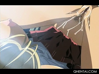 Hentai blonde hottie having anal sex in group cums hard