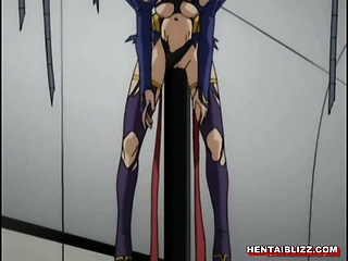 Supergirl hentai gets punished by taking a big pole that