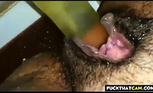 Hairy pussy bate while in public bathroom