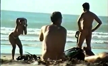 Str8 big dick on beach