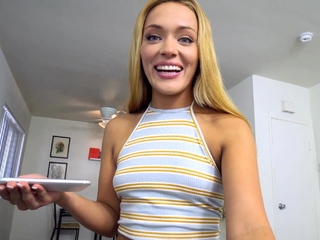 Petite stepsis fucks big cock stepbro