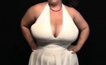 HUGE TIT BBW White Dress