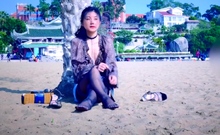 fullfive-masturbating with toy on the public beach