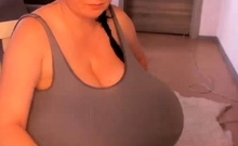 Big boobs milf masturbates with her dildo