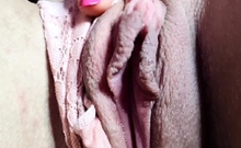 Pussy toying busty high heeled stunner solo pov masturbation