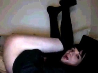 Self-Sucking Crossdresser Blasts Cum in Mouth