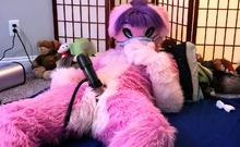 Pink Furry Vicky Tart Goes Wild On Vacuglide