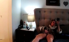 Stepmom caught watching porn and fingering