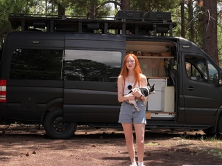 Stepsister shows off new van on her vlog