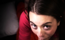 Tit fucked busty brunette blowjob babe sexy pov action