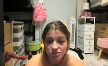 Amateur brunette ariana marie solo toying
