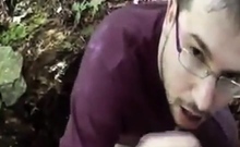 Bear Cub Blows a Load in His Mouth and Swallows