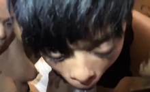 Bad Bitch And Her Aunt Get Face Fucked