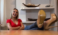 Blonde And Brunette Foot Fetish Fucking