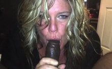 Amateur Blonde Blowjob handjob and cumshot