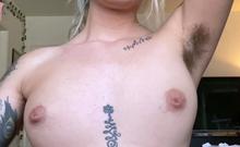 Amateur brunette Michelle with small tit
