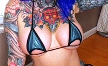 Big boobs milf masturbates with her dildo