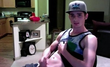 Twink Jerks Off on Webcam in His Apartment