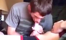 Roommates Filmed Getting a Blowjob by a Twink