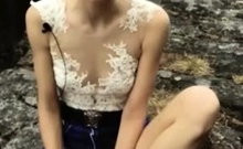 austrian comedian Lisa Eckhart with sexy feet