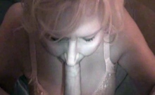 Granny sucking cock &amp; swallowing