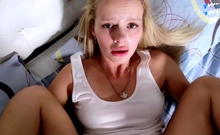 Babe Katy, wake up with rock hard spear craving, prepared
