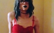 Tiny small tits shemale gets stuffed