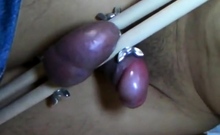 Painful Ballbusting Amateur Asian BDSM Masturbation