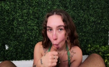 Cherry Can't Hold Back Moaning As She Sucks And Fucks