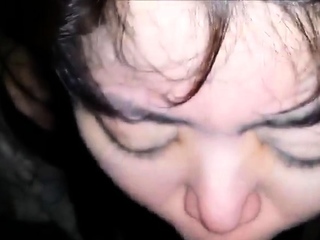 Chubby Asian MILF's Blowjob and Facial