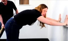 Bondaged Redhead Getting Spanked