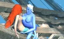 3D Ariel gets fucked hard by Ursula underwater